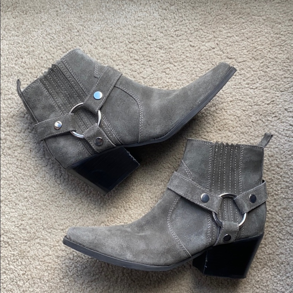 Marc Fisher Grey Ankle Boots